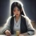 内容编辑王晓彤的职业照片，女性，眼镜，白色上衣，温和专业的形象